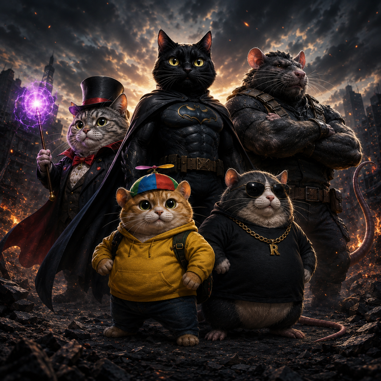 CatBatHatFatRat token artwork